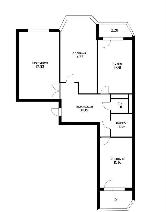 квартира г Краснодар р-н Прикубанский ул Российская 79/3к 2 фото 12