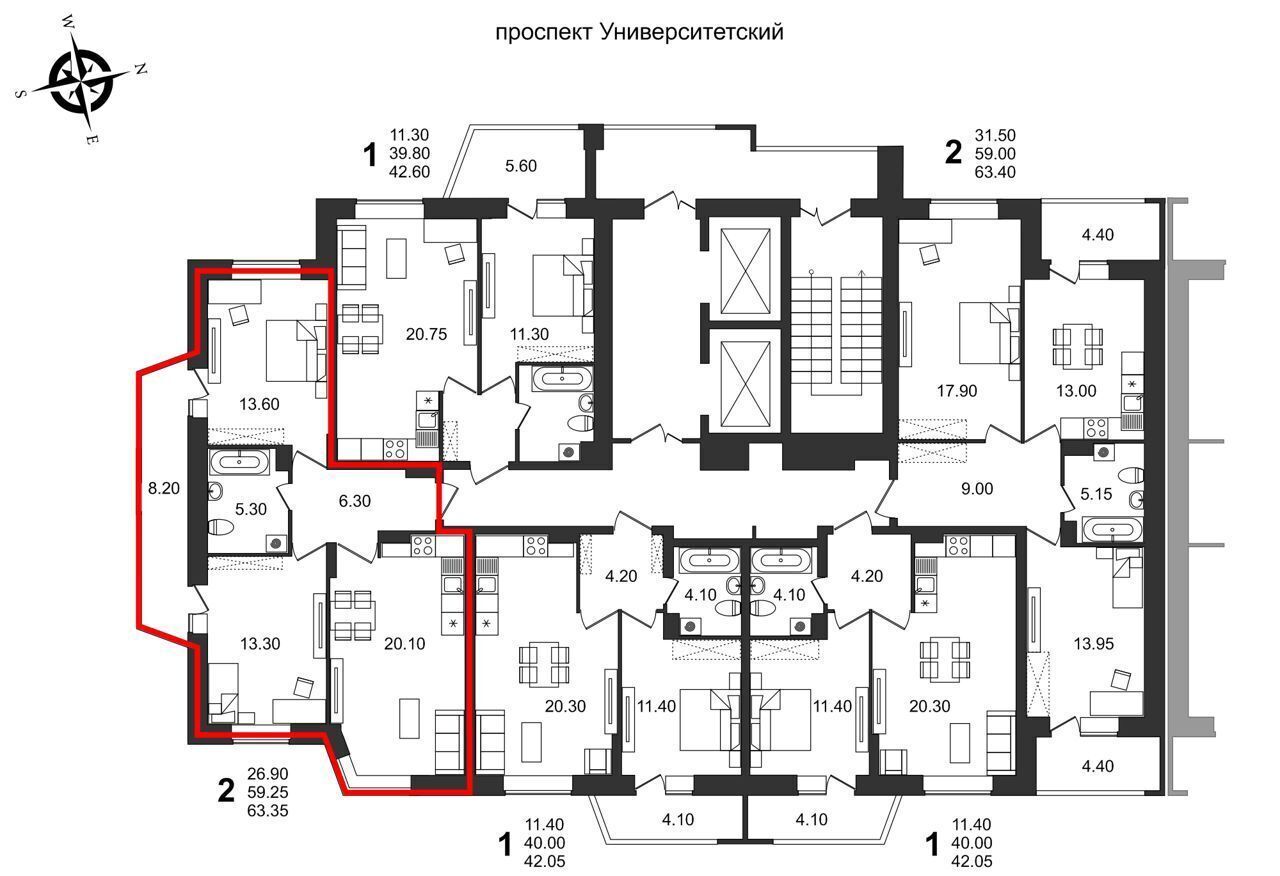 квартира г Волгоград р-н Советский фото 2