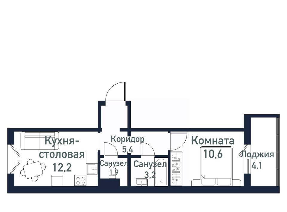 квартира р-н Сосновский п Западный р-н мкр Притяжение Кременкульское с/пос, 7-й кв-л фото 1