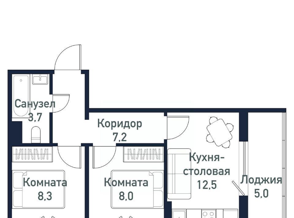 квартира р-н Сосновский п Западный р-н мкр Притяжение Кременкульское с/пос, 7-й кв-л фото 1