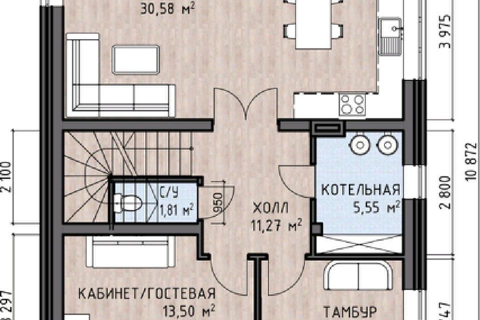 дом р-н Омский с Пушкино коттеджный посёлок Грин Парк фото 4