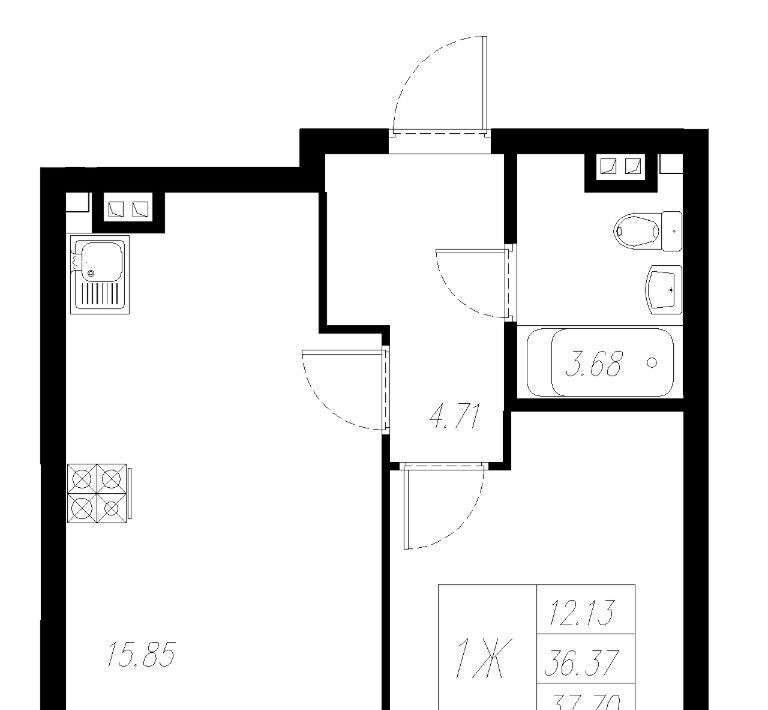 квартира г Казань Суконная слобода ЖК «‎Статный» 2 фото 1