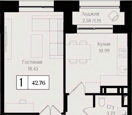 квартира г Москва метро Преображенская площадь ЖК «Преображенская площадь» площадь фото 1