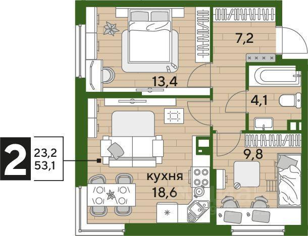 квартира г Краснодар ул Западный Обход 2/6 ЖК «Кубанский» фото 1