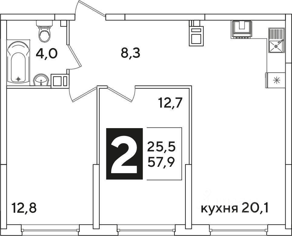 квартира г Краснодар ул им. Ивана Беличенко 89 ЖК «Самолет» фото 1