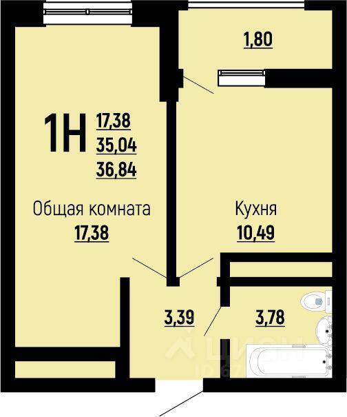 квартира г Краснодар ул Заполярная 37/5 Жилой комплекс «На Красных Партизан-2» фото 1