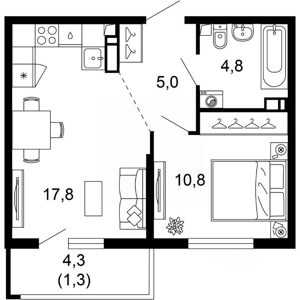 квартира г Сочи р-н Адлерский ул Искры 66/10 фото 1