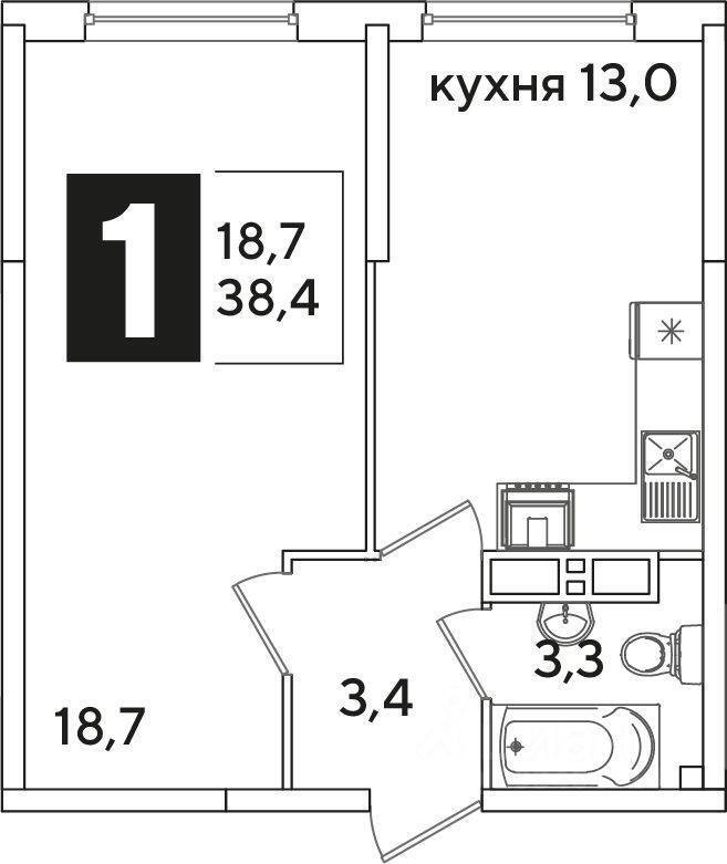 квартира г Краснодар ул им. Ивана Беличенко 85 ЖК «Самолет» фото 2