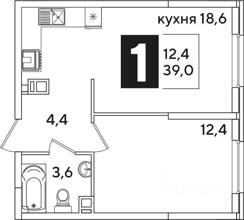 квартира г Краснодар ул им. Ивана Беличенко 89 ЖК «Самолет» фото 2