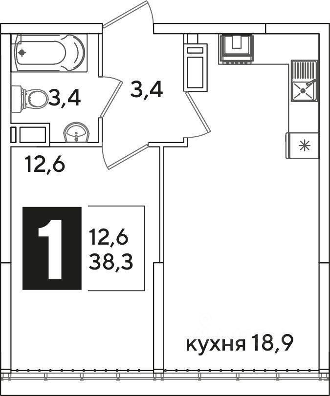 квартира г Краснодар ул им. Ивана Беличенко 83 ЖК «Самолет» фото 2