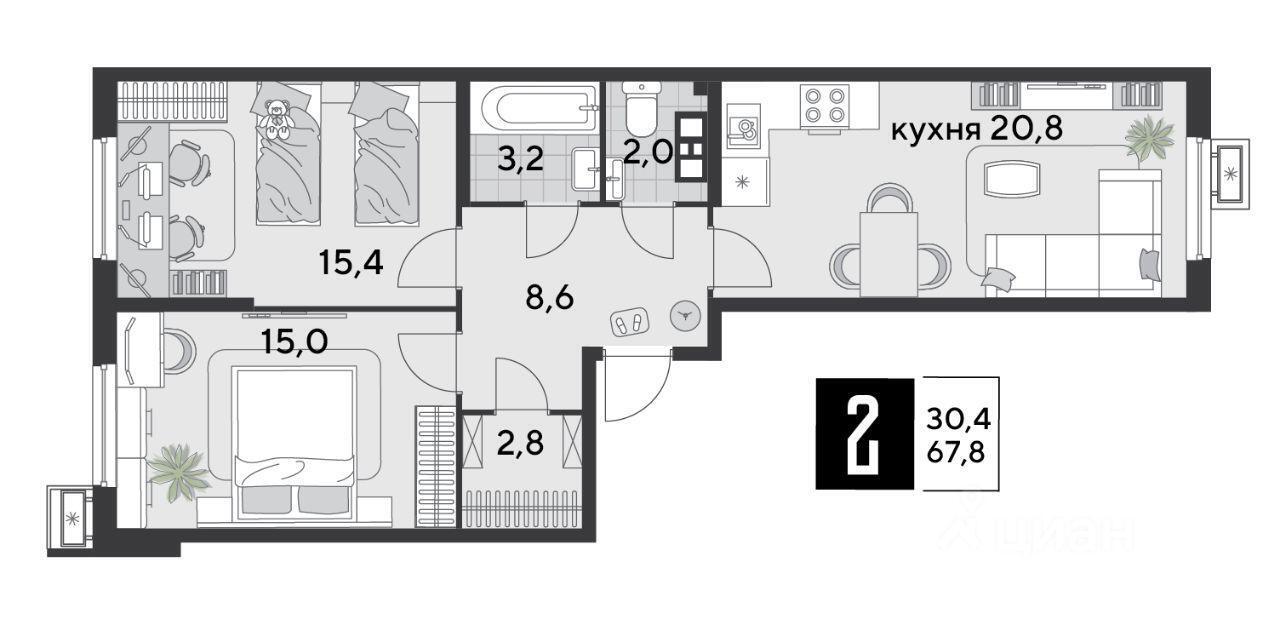 квартира г Краснодар ул Западный Обход фото 2