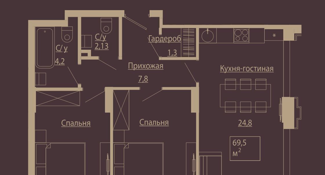 квартира г Новосибирск р-н Центральный ул Чаплыгина 54 фото 1