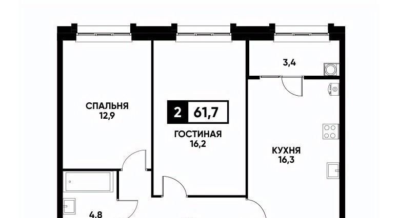 квартира г Ставрополь р-н Промышленный ул Андрея Голуба 14к/1 фото 1