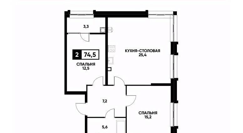 квартира г Ставрополь р-н Промышленный ул Андрея Голуба 14к/1 фото 1