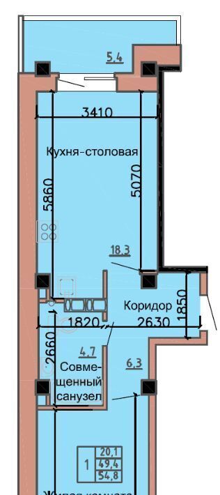 квартира г Абакан ул Ленинского Комсомола 24/1 фото 1