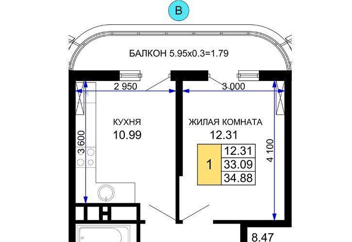 квартира г Краснодар р-н Центральный ул Старокубанская фото 1