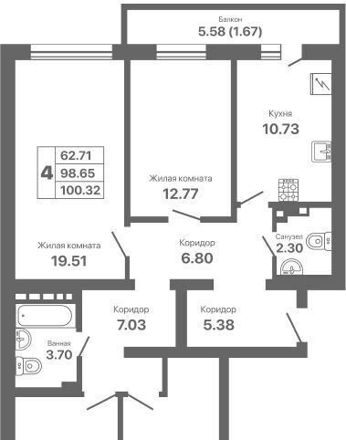 квартира г Евпатория пр-кт им.В.И.Ленина 25вк/1 фото 1