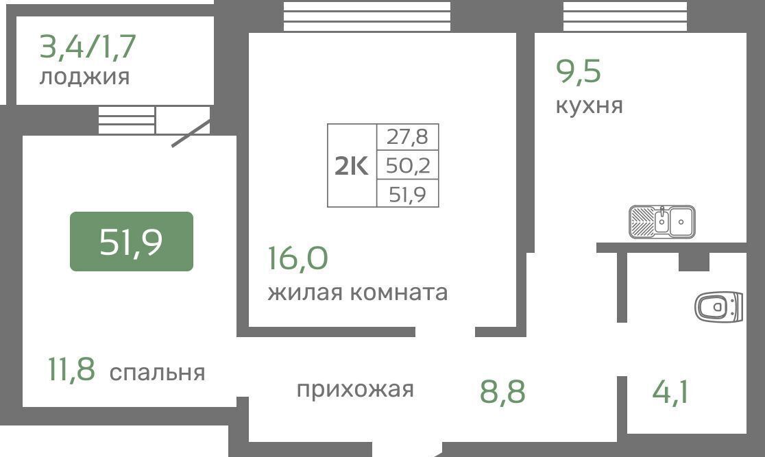 квартира г Красноярск р-н Октябрьский ул Норильская 2 фото 1