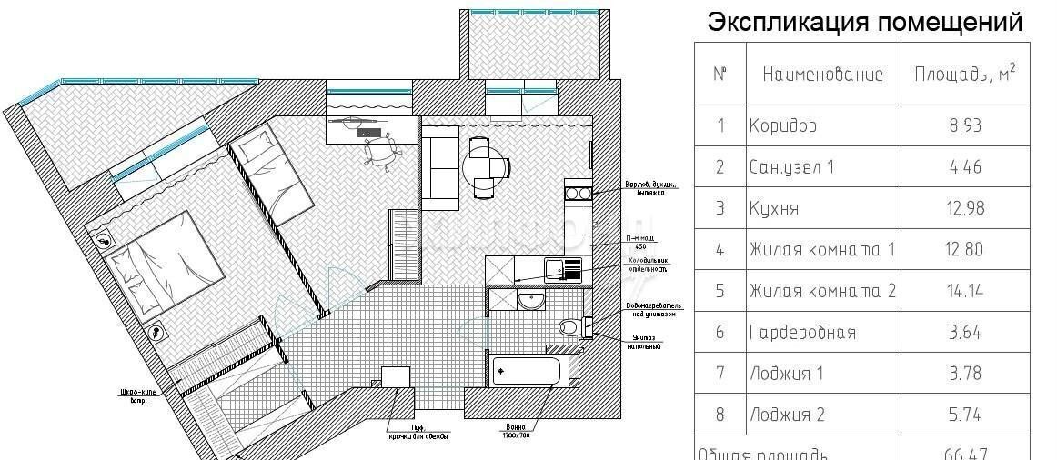 квартира г Новосибирск Золотая Нива ул Бориса Богаткова 201/3 фото 9