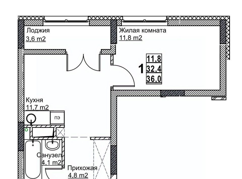 квартира г Нижний Новгород Стрелка Мещерское Озеро ЖК «Гранд Квартал Бетанкур» жилрайон, 1-й мкр фото 1