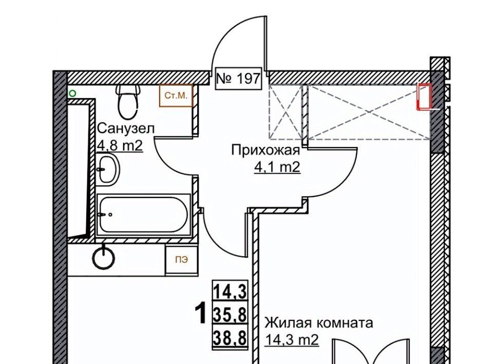 квартира г Нижний Новгород Стрелка Мещерское Озеро ЖК «Гранд Квартал Бетанкур» жилрайон, 1-й мкр фото 1