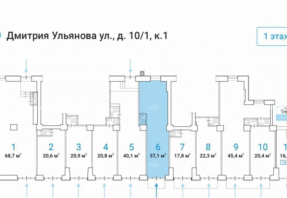 свободного назначения г Москва метро Академическая ул Дмитрия Ульянова 10/1к 1 фото 6