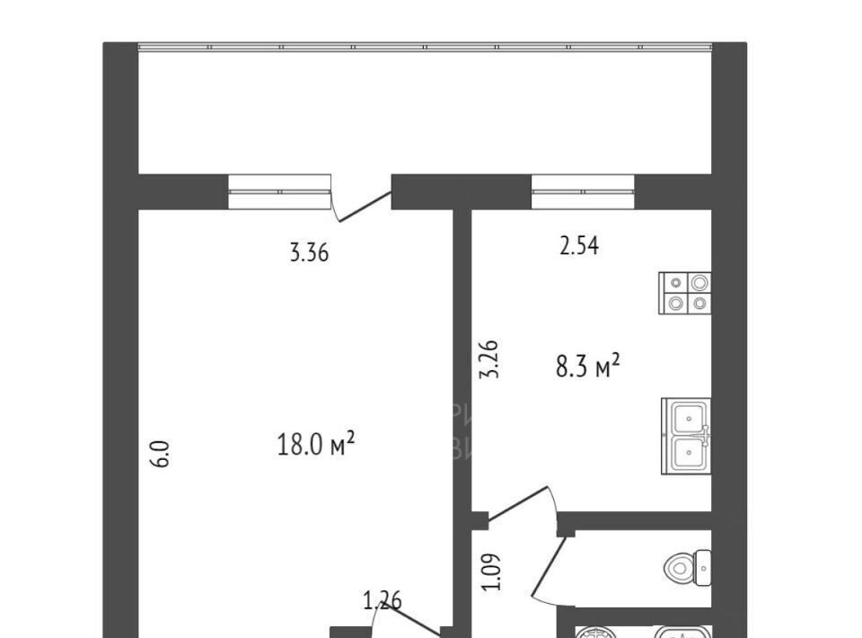 квартира г Тюмень р-н Калининский ул Орловская 35к/2 фото 2