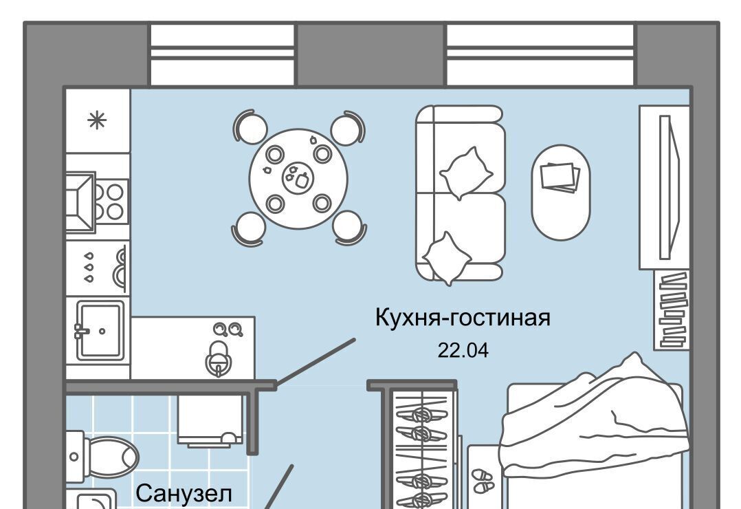 квартира г Ульяновск р-н Засвияжский Город Новаторов жилой комплекс, 1 фото 1