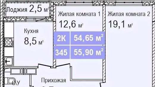 квартира г Нижний Новгород Кировская ЖК «Торпедо» 3 фото 1