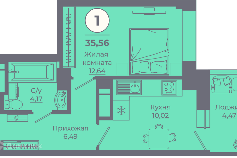 квартира г Ростов-на-Дону ул Еременко 109/23 городской округ Ростов-на-Дону фото 1