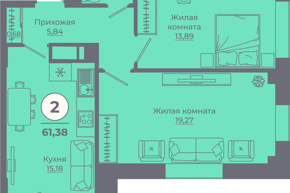 квартира г Ростов-на-Дону ул Еременко 109/23 городской округ Ростов-на-Дону фото 1