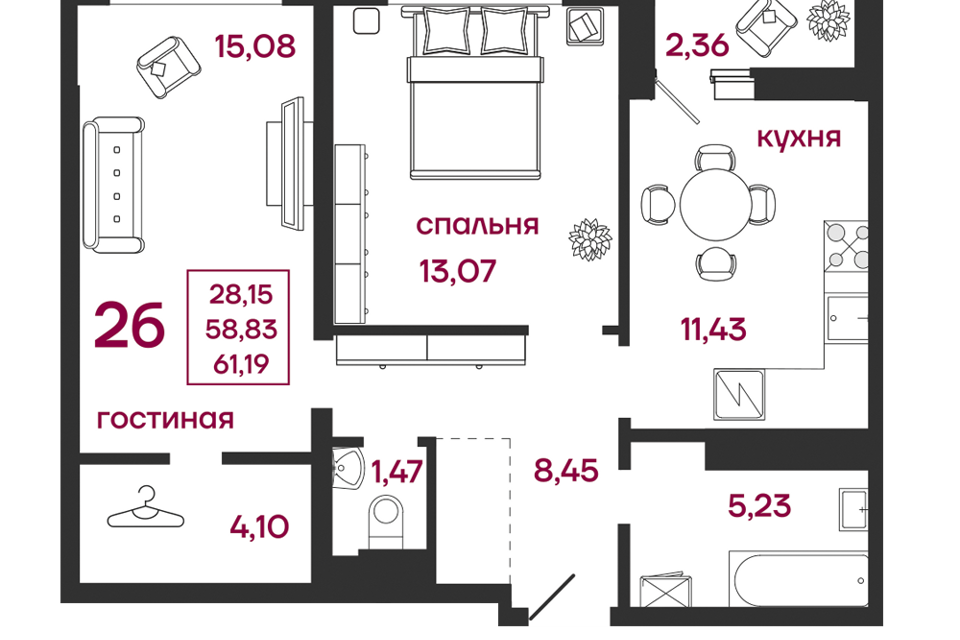 квартира г Пенза ул Антонова 3е городской округ Пенза фото 1