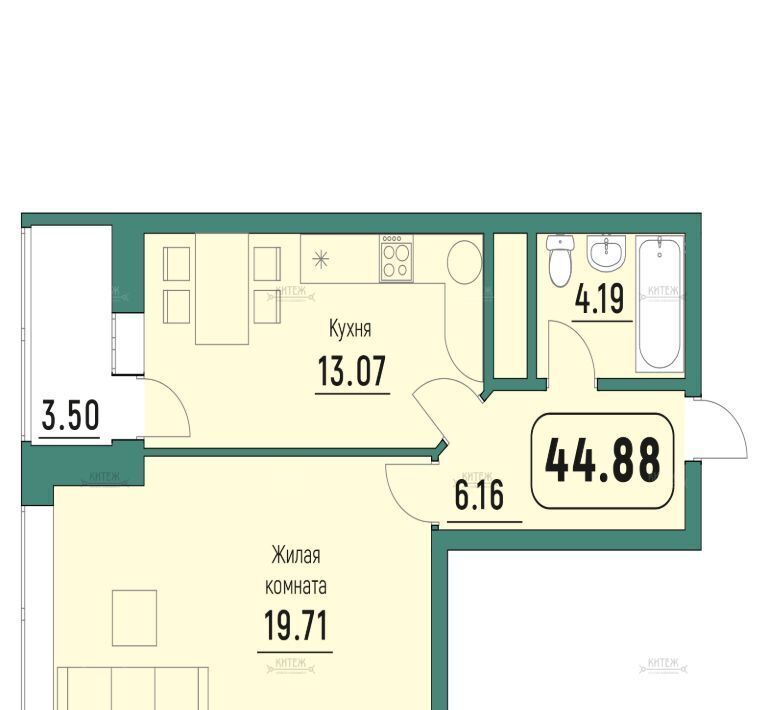 квартира г Калуга р-н Октябрьский ул Московская 311к/7 фото 4