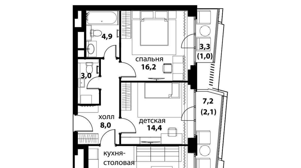 квартира г Москва метро Мичуринский проспект Кинематографический кв-л фото 1