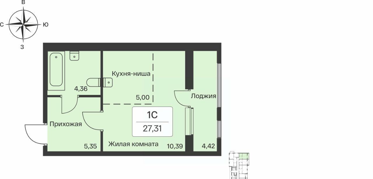 квартира р-н Всеволожский п Янино-1 ЖК Расцветай Янино Заневское городское поселение, Проспект Большевиков фото 1