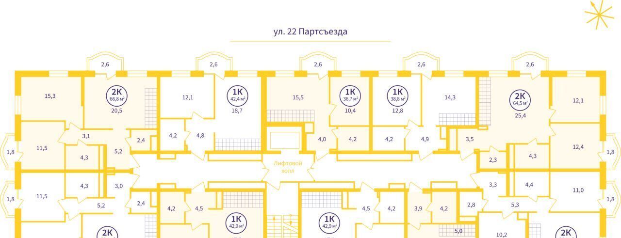 квартира г Екатеринбург Уралмаш ЖК «Астон.Время» жилрайон фото 3