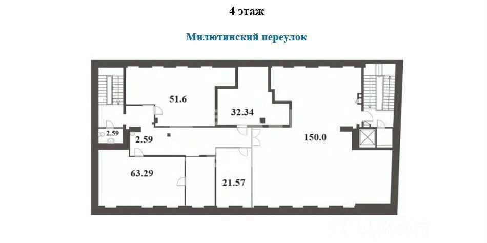 офис г Москва метро Тургеневская пер Милютинский 10с/1 фото 20