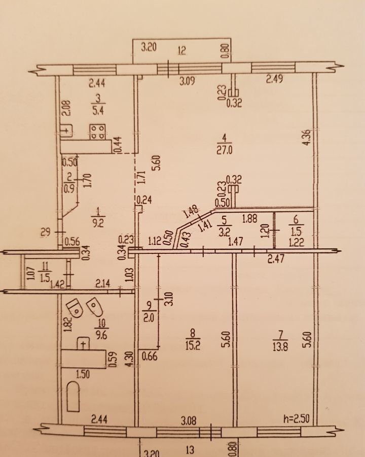 квартира г Барнаул р-н Железнодорожный ул Молодежная 30 фото 31