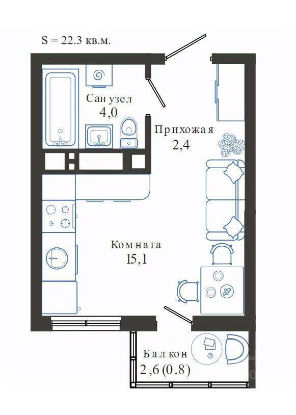 квартира г Новороссийск р-н Центральный ул Куникова 47б фото 1