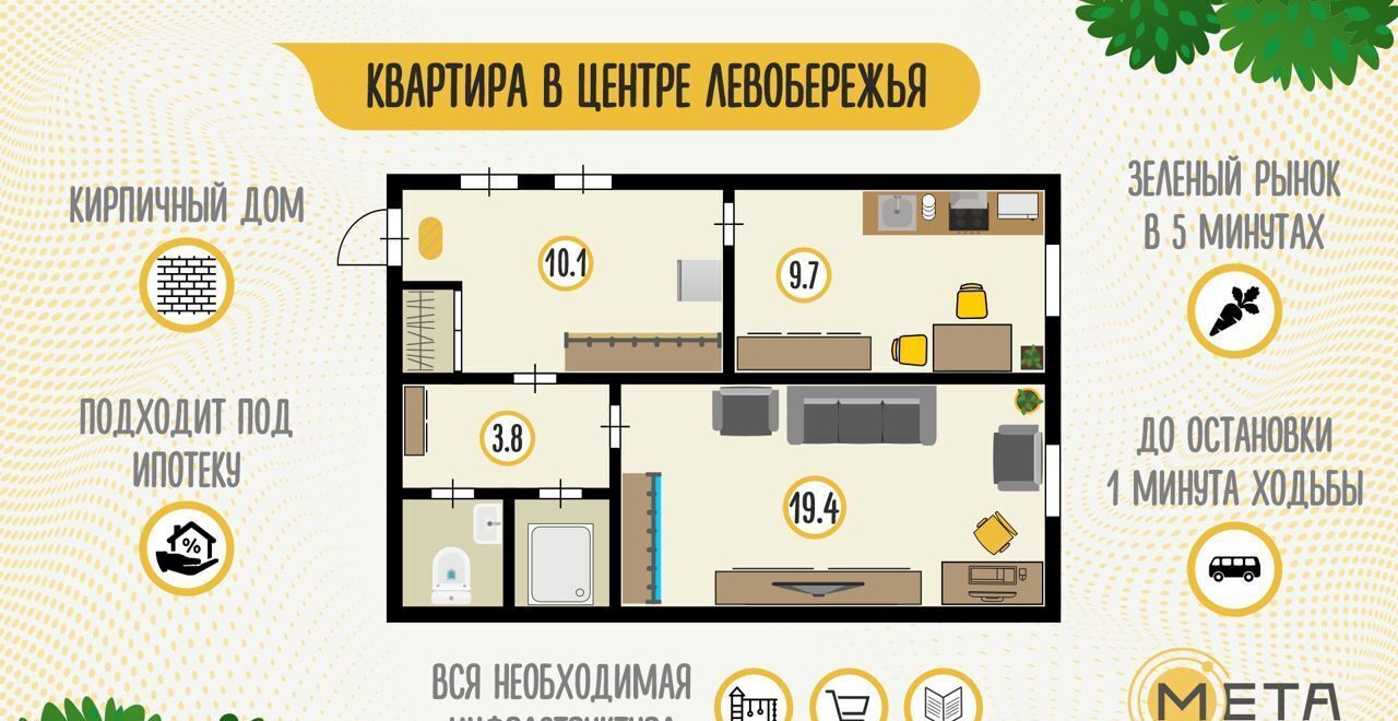 квартира г Омск р-н Кировский ул Дмитриева 5/1 фото 1