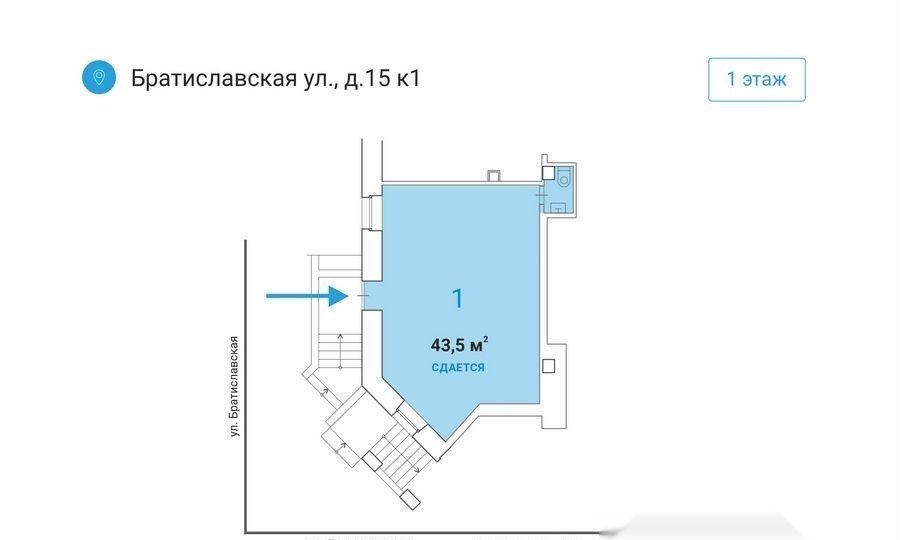 торговое помещение г Москва метро Братиславская ул Братиславская 15к/1 фото 4