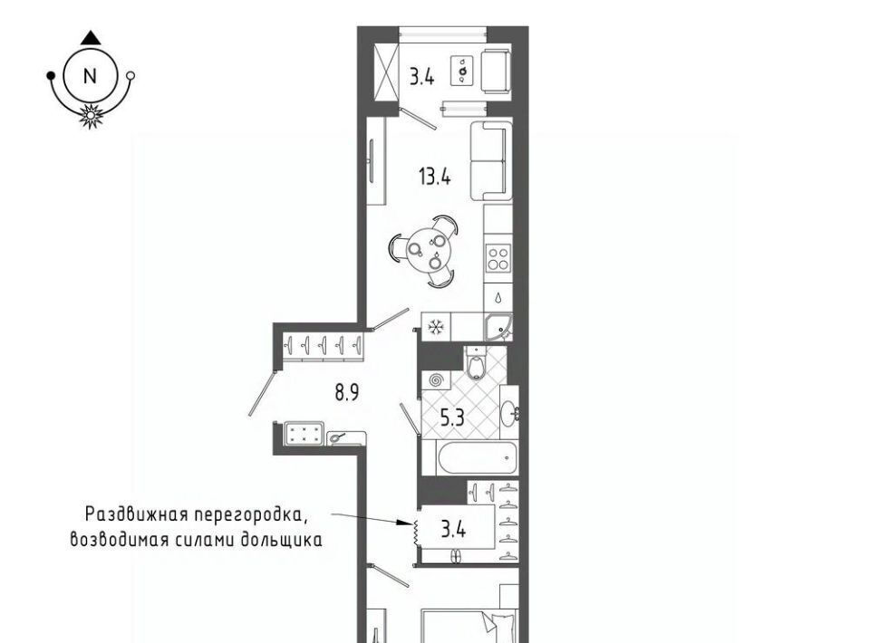 квартира г Санкт-Петербург метро Фрунзенская б-р Измайловский 9 фото 1