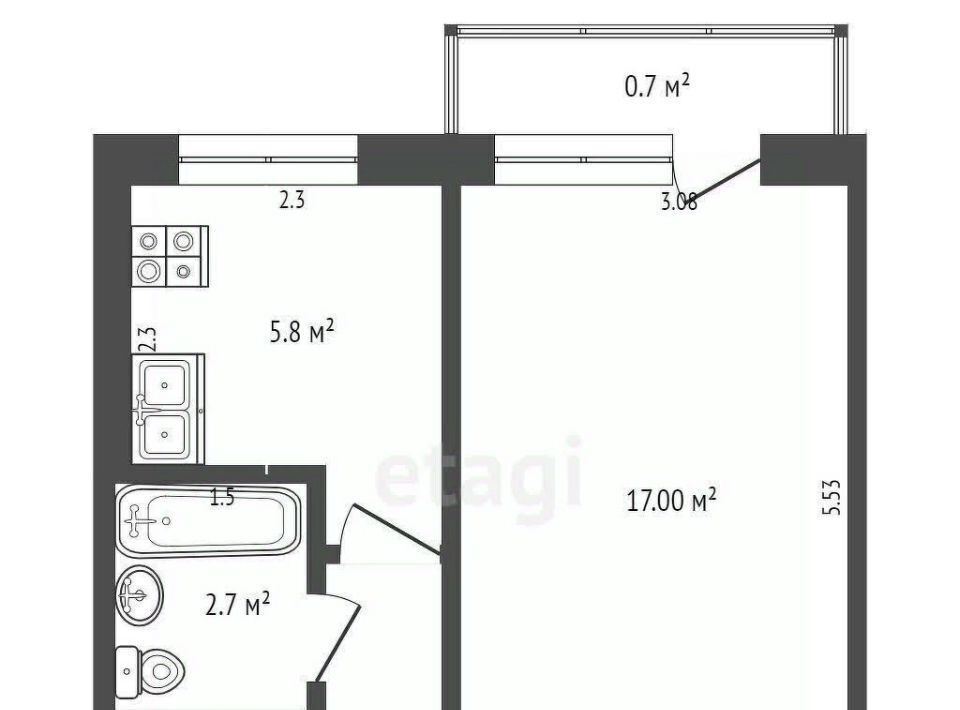 квартира г Новодвинск ул 3-ей Пятилетки 29б фото 17