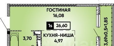 квартира г Краснодар р-н Прикубанский Достояние мкр фото 1