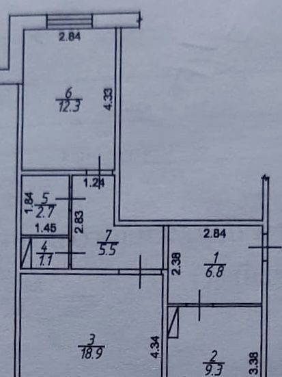 квартира г Омск р-н Центральный ул Осоавиахимовская 183к/1 фото 21