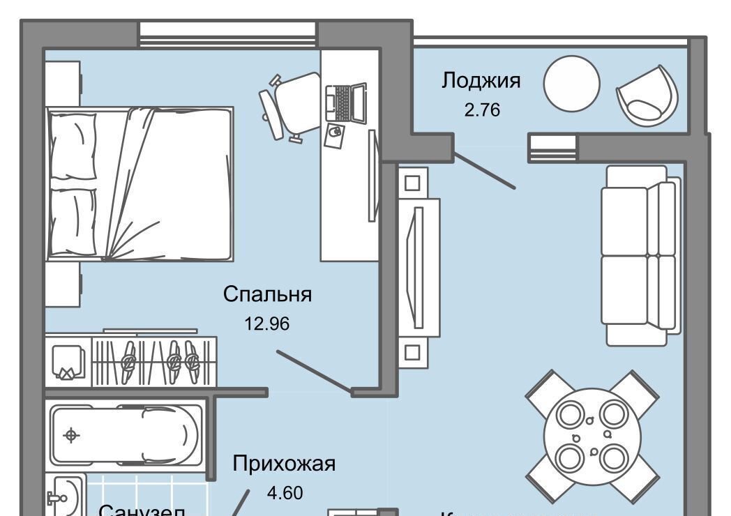 квартира г Ульяновск р-н Заволжский Новый Город ЖК «Светлые кварталы» фото 1