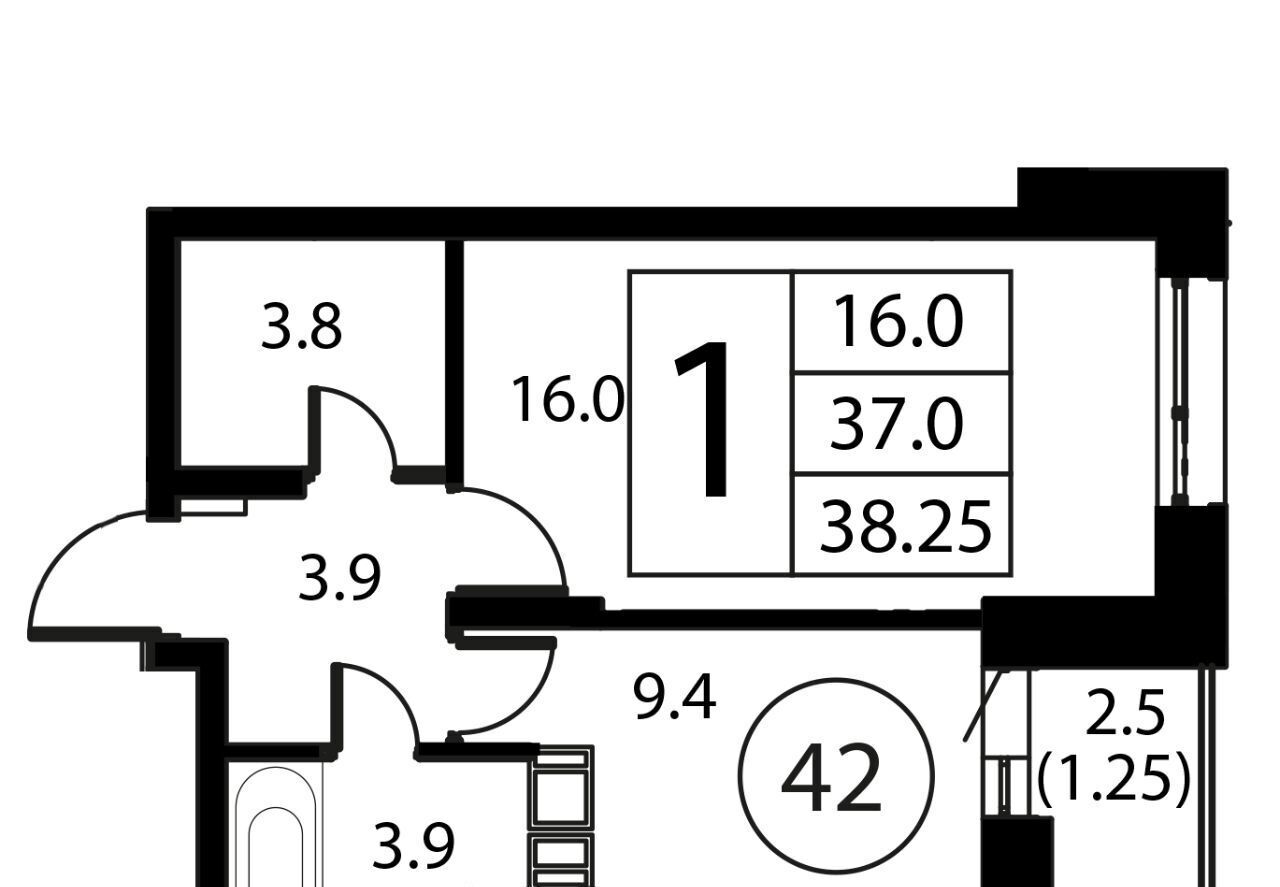 квартира г Домодедово ЖК Космос Домодедовская, Авиационный мкр фото 1