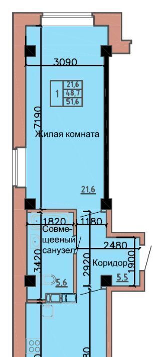 квартира г Абакан ул Ленинского Комсомола 24/2 фото 1