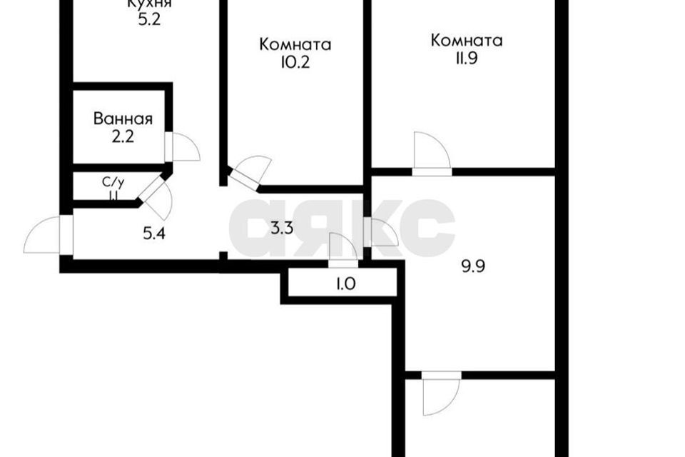 квартира г Краснодар ул им. Карякина 12 муниципальное образование Краснодар фото 2