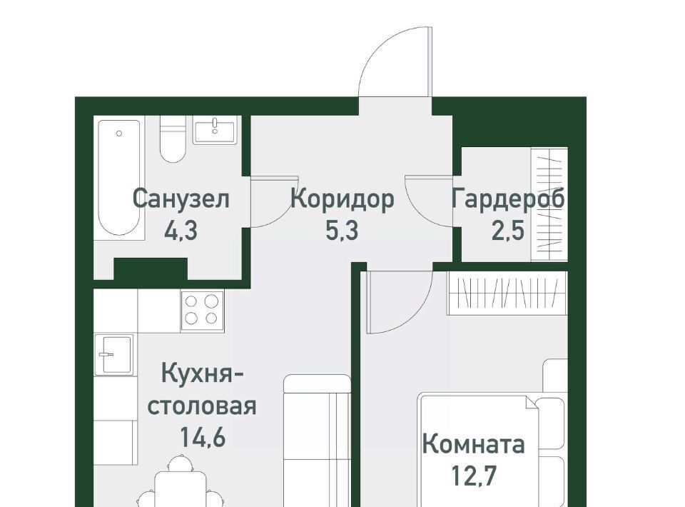 квартира р-н Сосновский п Западный р-н мкр Привилегия Кременкульское с/пос фото 1